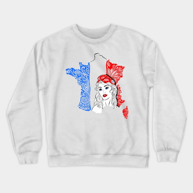 Country & Be - French Story Crewneck Sweatshirt by Art_et_Be